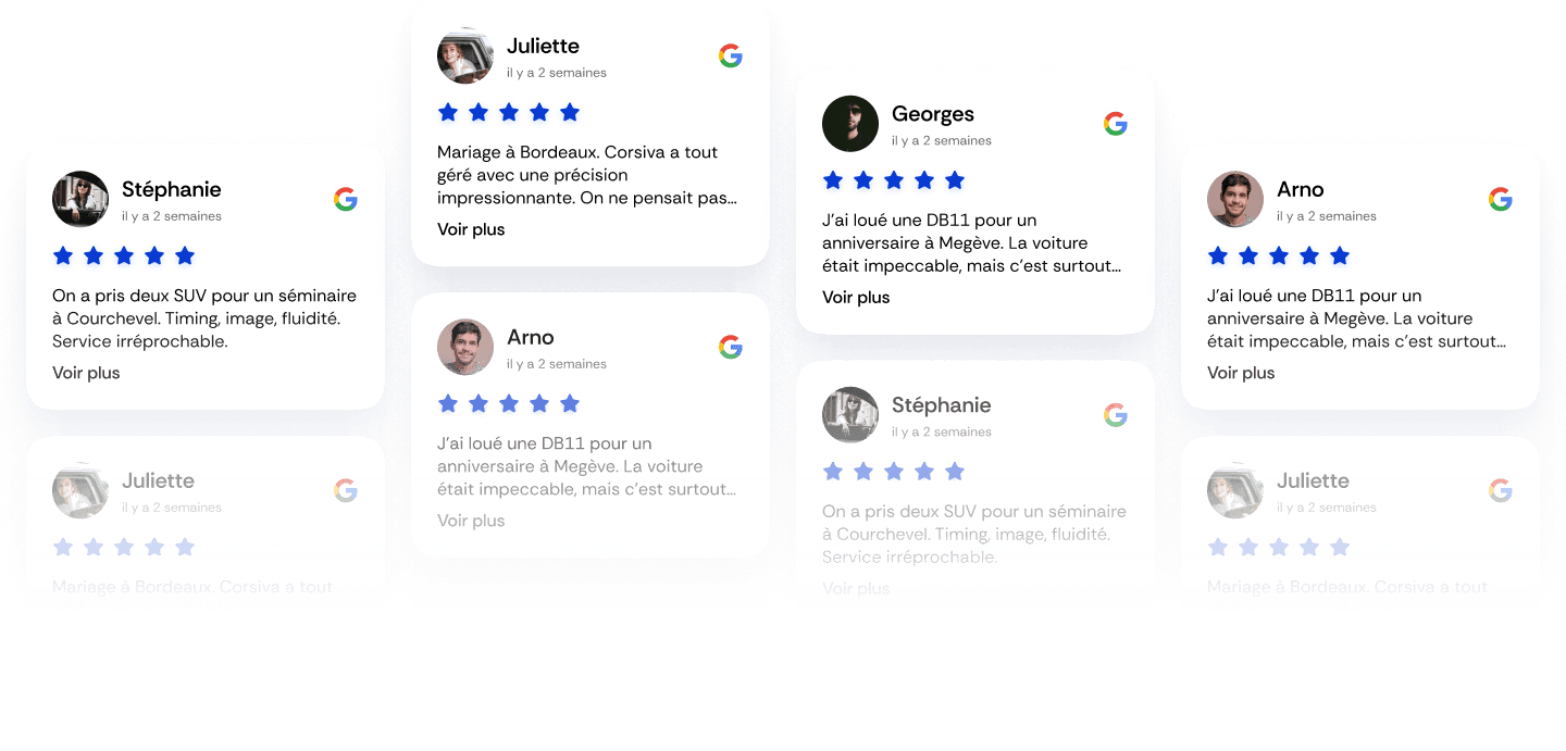 Avis clients Google